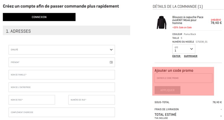 code promo pour puma